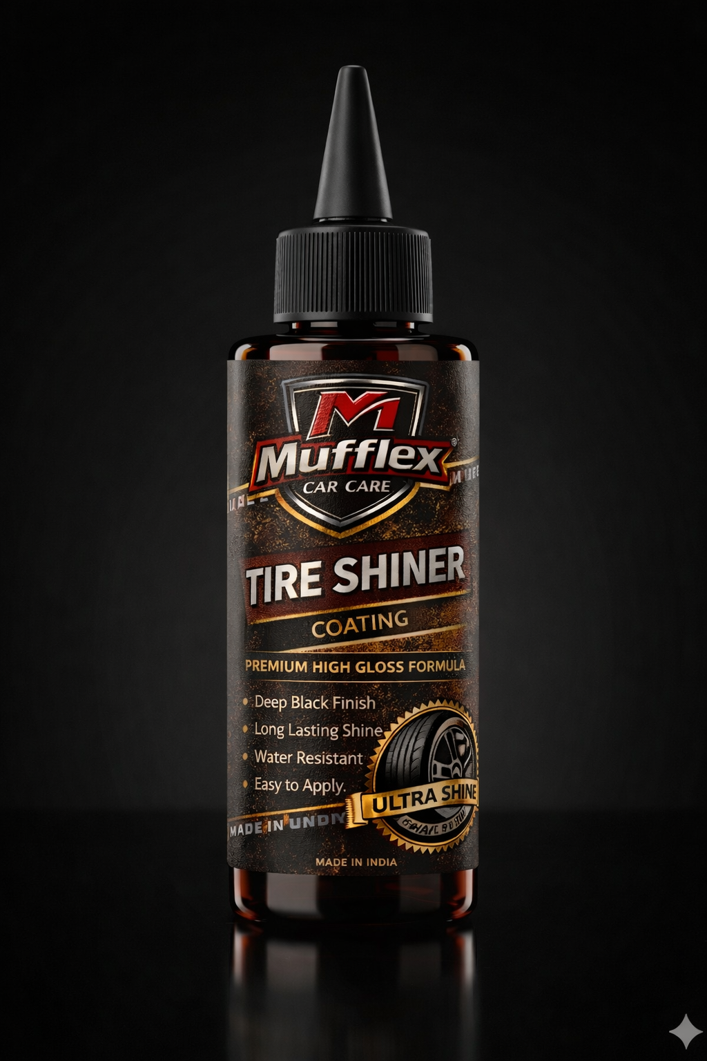 Platic & Rubber Tire Black Serum Gel Coating Formula