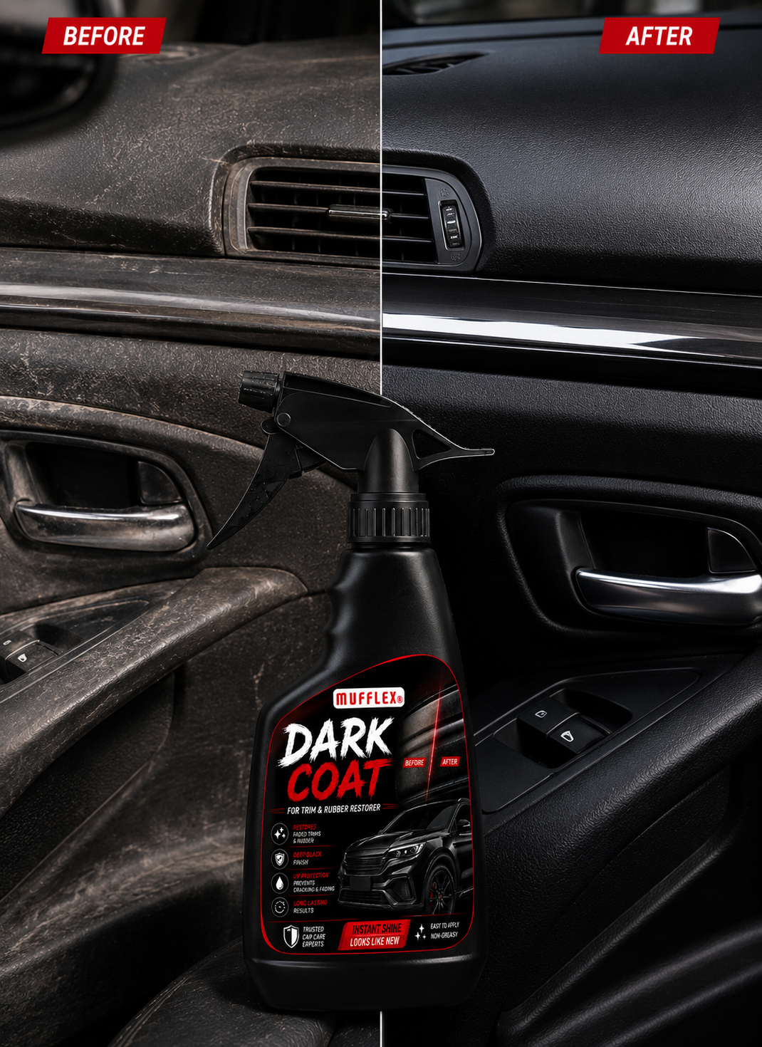 DARK COAT-🖤 Restore Faded Trim & Bring Back Deep Black Shine