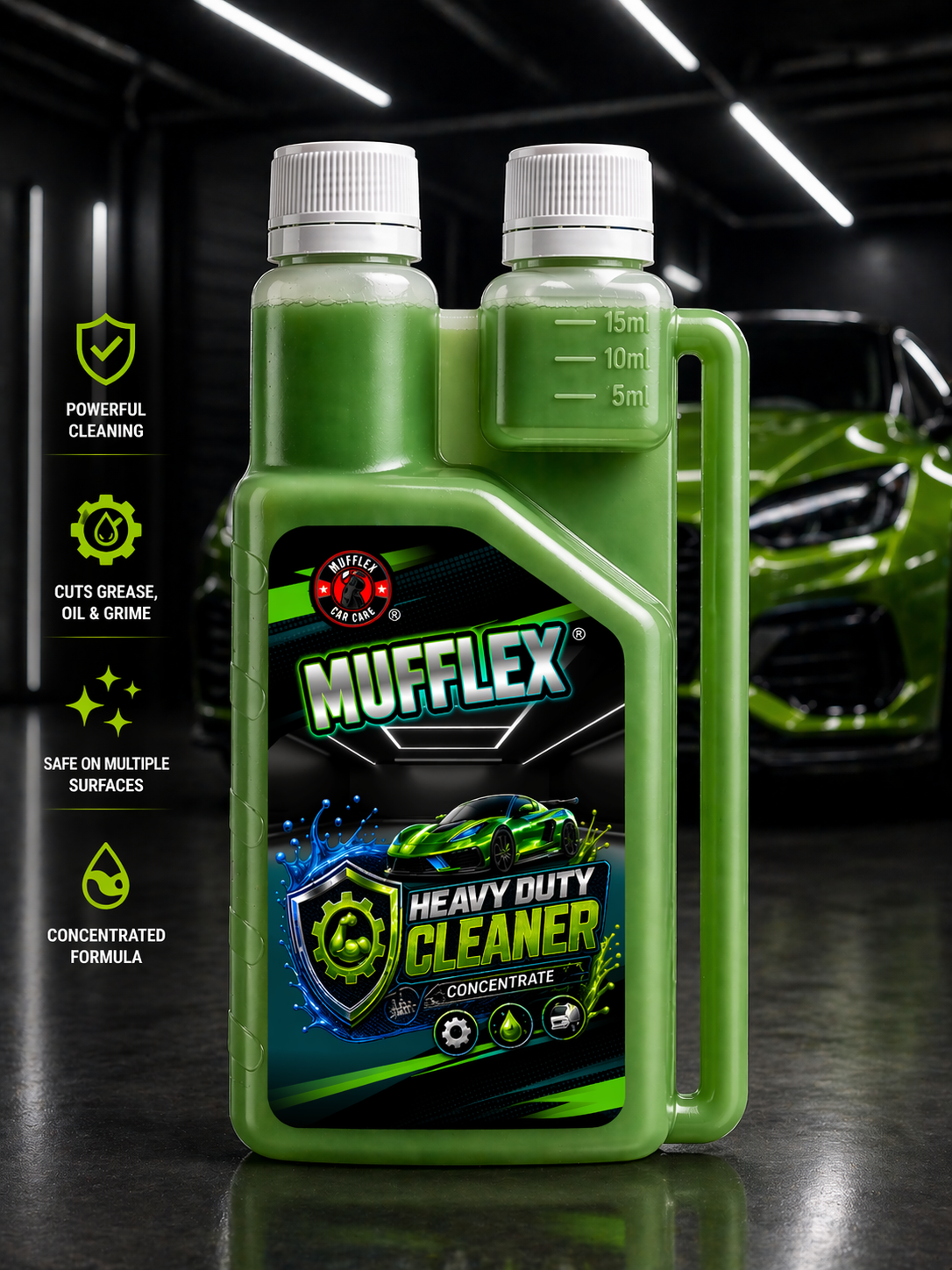 MUFFLEX Heavy Duty Cleaner Concentrate – Industrial Strength Multipurpose Degreaser