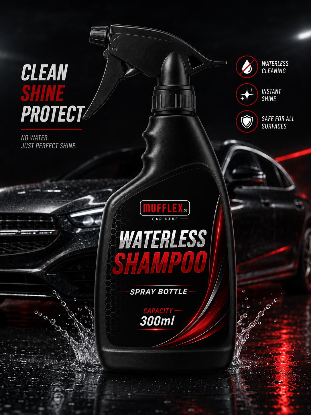 MUFFLEX WATERLESS SHAMPOO COMBO-  10 ltr Dilution Concentrate